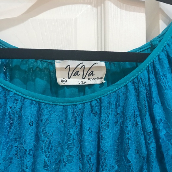 VaVa by Joy Han Turquoise Lace Dress - Picture 2 of 3
